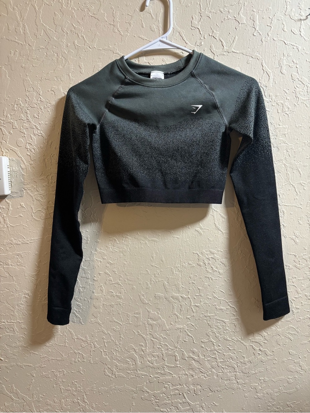 Gymshark Black Ombre Seamless Long-Sleeve Crop Top